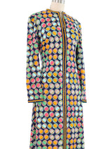 1970s Dot Print Caftan Dress arcadeshops.com