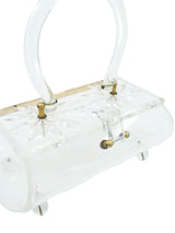 1950's Floral Lucite Box Bag