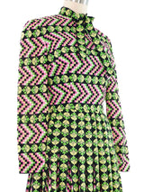 Graphic Floral Shirt Dress Dress arcadeshops.com