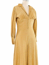 1970s Goldtone Lurex Jumpsuit Jumpsuit arcadeshops.com