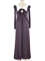 1970s Keyhole Plaid Maxi Dress Dress arcadeshops.com