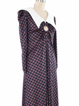 1970s Keyhole Plaid Maxi Dress Dress arcadeshops.com