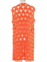 Orange Crochet Vest Top arcadeshops.com