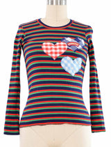 Striped Rib Knit Tee