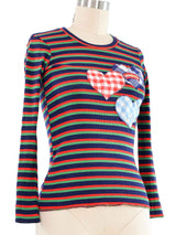 Striped Rib Knit Tee