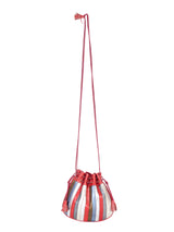1970s Italian Striped Leather Drawstring Bag Accessory arcadeshops.com