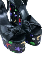 Yves Saint Laurent Paige Sequin Platform Sandal, 37 Accessory arcadeshops.com
