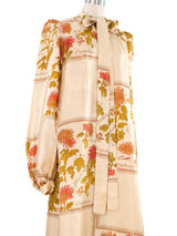 Jean Varon Deco Chrysanthemum Print Caftan