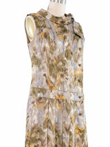 Louis Feraud Metallic Brocade Pleated Dress Dress arcadeshops.com