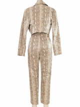Snake Embossed Leather Ensemble