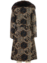 1960s Mink Collar Tapestry Coat