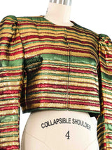 1982 Yves Saint Laurent Metallic Stripe Jacket Jacket arcadeshops.com