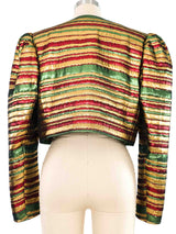 1982 Yves Saint Laurent Metallic Stripe Jacket Jacket arcadeshops.com