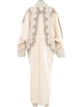 1980s Norma Leather and Felt Overcoat