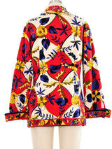 1960s Emilio Pucci Printed Red Velvet Top Top arcadeshops.com
