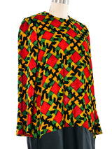 1960s Multicolor Velvet Tunic Dress Dress arcadeshops.com