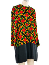 1960s Multicolor Velvet Tunic Dress Dress arcadeshops.com