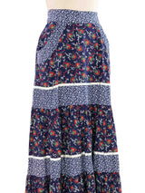 Gunne Sax Tiered Floral Maxi Skirt Bottom arcadeshops.com
