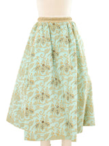 Tina Leser Quilted Mint Skirt