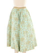 Tina Leser Quilted Mint Skirt