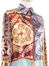 2004 Roberto Cavalli Baroque Silk Blouse