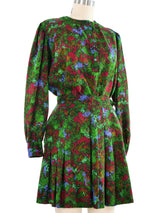1980s Yves Saint Laurent Green Skirt Ensemble Suit arcadeshops.com
