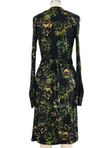 Gucci Palm Printed Wrap Dress Dress arcadeshops.com