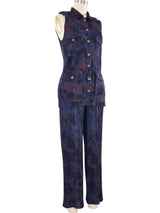 Issey Miyake Dye Print Pant Ensemble