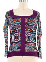 2000s Jean Paul Gaultier Tribal Print Top
