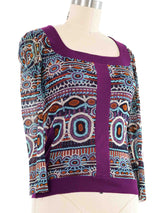 2000s Jean Paul Gaultier Tribal Print Top