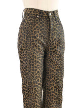 Fendi Leopard Print Trousers Bottom arcadeshops.com