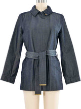 Louis Vuitton Damier Fur Trimmed Jacket