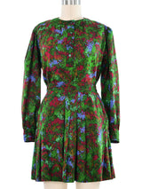 1980s Yves Saint Laurent Green Skirt Ensemble Suit arcadeshops.com