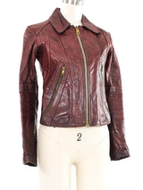 1970s East West Oxblood Leather Jacket