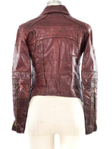 1970s East West Oxblood Leather Jacket