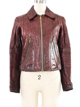 1970s East West Oxblood Leather Jacket
