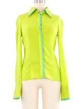 Gianni Versace Neon Green Blouse