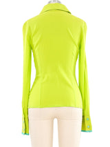 Gianni Versace Neon Green Blouse