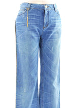 Roberto Cavalli Bead Embellished Denim Bottom arcadeshops.com