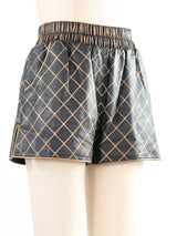 Chanel Quilt Print Leather Boxing Shorts Bottom arcadeshops.com