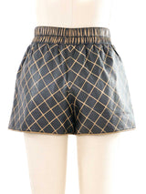 Chanel Quilt Print Leather Boxing Shorts Bottom arcadeshops.com