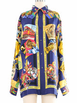 Hermes New Orleans Creole Jazz Silk Top Top arcadeshops.com