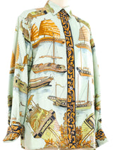 Hermes Jonques Et Sampans Silk Top Top arcadeshops.com