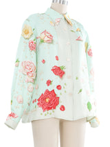 Hermes La Rosee Silk Top Top arcadeshops.com