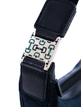 Gucci Black Monogram Canvas Shoulder Bag