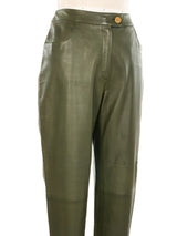 2001 Chanel Leather Trousers Bottom arcadeshops.com