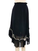 Jean Paul Gaultier Mesh Ruffle Skirt Bottom arcadeshops.com