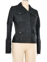2003 Chanel Dark Denim And Knit Jacket Jacket arcadeshops.com