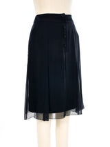 2002 Chanel Layered Chiffon Mini Skirt Bottom arcadeshops.com
