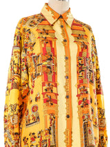 Hermes Astres et Soleils Silk Top Top arcadeshops.com